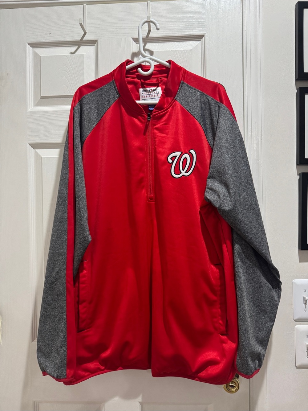 Mens 3XL Genuine Merchandise Red and Gray Washington 'W' Pullover Jacket
